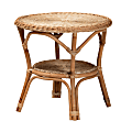 bali & pari Abbey Modern Bohemian Antique Rattan Coffee Table, 22-7/16”H x 22”W x 22”D, Natural Brown 1 thumbnail image