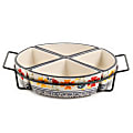 Gibson Elite Luxembourg 4-Section Tidbit Dish, 2-1/2”H x 10-1/4”W x 11-3/4”D, Off-White 1 thumbnail image