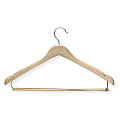 Honey-Can-Do Wood Contoured Suit Hangers, Maple, Pack Of 6