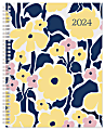 2024 Office Depot® Brand Weekly/Monthly Planner, 8-1/2" x 11”, Floral, January To December 2024 