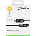 Belkin FireWire 9-6 Pin Cable - 5.91 ft FireWire Data Transfer Cable for MacBook - First End: 1 x Male FireWire - Second End: 1 x Male FireWire - Shielding - Gold Plated Contact - Black - 1 Pack