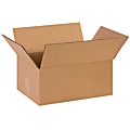 Partners Brand Corrugated Boxes, 14" x 10" x 6", Kraft, Pack Of 25