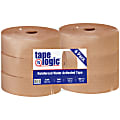 Tape Logic® Reinforced Water-Activated Packing Tape, #7500, 3" Core, 3" x 300 Yd., Kraft, Case Of 6