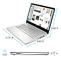 HP 14-fq0022od Laptop, 14" Screen, AMD 3020e, 4GB Memory, 64GB eMMC, Windows® 10 In S Mode, 1Z9Y6UA#ABA, Microsoft 365 Personal 1-Year Subscription