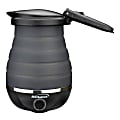 Brentwood Dual Voltage 3.3-Cup Collapsible Plastic Travel Kettle, Black
