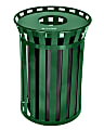 Alpine Industries Outdoor Metal Waste Receptacle, 38 Gallons, Green 1 thumbnail image