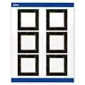 Avery® Printable Labels With Sure Feed® Technology, S00-ETD, Square, 3" x 3", Glossy White With Preprinted Black/Gold Vein Border, Pack Of 60 1 thumbnail image