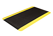 Crown Industrial Deck Plate Antifatigue Mat, 36" x 60", Black/Yellow