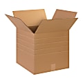 Partners Brand Multi-Depth Corrugated Boxes, 15" x 15" x 15", Kraft, Pack Of 25