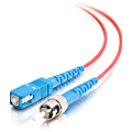 C2G-2m SC-ST 9/125 OS1 Simplex Singlemode Fiber Optic Cable (Plenum-Rated) - Red - 2m SC-ST 9/125 Simplex Single Mode OS2 Fiber Cable - Plenum CMP-Rated - Red - 6ft