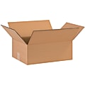 Partners Brand Flat Corrugated Boxes, 16" x 12" x 6", Kraft, Pack Of 25