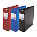 Stride® Heavy-Duty 3-Ring Binder,3" Round Rings, 43% Recycled, Red 1 thumbnail image