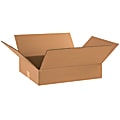 Partners Brand Flat Corrugated Boxes, 18" x 14" x 4", Kraft, Pack Of 25