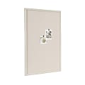 Kate and Laurel Makenna Non-Magnetic Rectangle Fabric Pinboard, 24” x 36”, Beige, White Plastic Frame 1 thumbnail image
