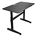 Iceberg Mobile Sit-Stand Desk, 59" x 29", Black
