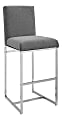 Linon Millie Bar Stool, Chrome/Graphite 1 thumbnail image