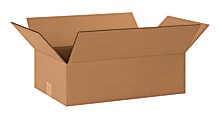 Partners Brand Flat Corrugated Boxes, 20" x 12" x 6", Kraft, Pack Of 25