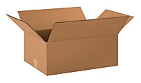 Partners Brand Corrugated Boxes, 20" x 14" x 8", Kraft, Pack Of 25