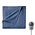 Sunbeam Full-Size Electric Fleece Heated Blanket, 72” x 84”, Blue 1 thumbnail image