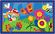 Flagship Carpets Cutie Bugs Rug, Rectangle, 5' x 8', Multicolor