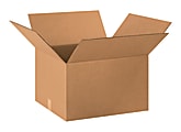 Partners Brand Corrugated Boxes, 20" x 18" x 12", Kraft, Pack Of 10