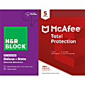 H&R Block DELUXE STATE and MCAFEE Total Protection 5 Device (Windows)