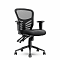 Click365 Flow Ergonomic Mesh Mid-Back Office Task Chair, Black