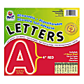 Pacon® Self-Adhesive Letters, 4", Red, Pack Of 78