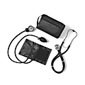 Medline Compli-Mates Handheld Aneroid Sphygmomanometer And Stethoscope Kit, Adult, Black 1 thumbnail image