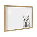 Kate and Laurel Blake Non-Magnetic Framed Dry-Erase Printed Glass, 18” x 24”, Alpaca by Simon Te of Tai Prints, Natural Plastic Frame 1 thumbnail image