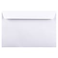 JAM Paper® Booklet Envelopes, 6" x 9", Gummed Seal, White, Pack Of 50 Envelopes
