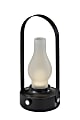 Adesso Eddy LED Cordless Indoor/Outdoor Table Lamp, 11-3/4”H, Frosted Glass Shade/Black Base 1 thumbnail image