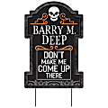 Amscan Halloween Barry M. Deep Metal Tombstone, 22"H x 12"W x 4"D, Black 1 thumbnail image