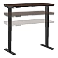 Bush® Business Furniture Move 40 Series Electric 48"W x 24"D Electric Height-Adjustable Standing Desk, Black Walnut/Black, Standard Delivery