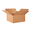 Partners Brand Multi-Depth Corrugated Boxes, 12" x 24" x 24", Kraft, Pack Of 10