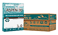 Boise® ASPEN® 30 Multi-Use Printer & Copy Paper, 1 Ream, White, Letter Size, 500 Sheets Per Ream- ASPEN 30 REAM 1 thumbnail image