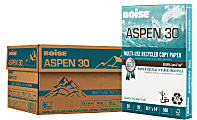 Boise® ASPEN® 30 Multi-Use Printer & Copy Paper, White, Legal (8.5" x 14"), 500 Sheets Per Ream, 20 Lb, 92 Brightness, 30% Recycled, FSC® Certified