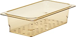 Cambro H-Pan High-Heat GN 1/3 Colander Pans, 3"H x 6-15/16"W x 12-3/4"D, Amber, Pack Of 6 Pans 1 thumbnail image