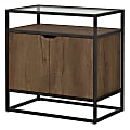 Bush Furniture Anthropology Small Storage Cabinet with Doors, Rustic Brown Embossed, Standard Delivery