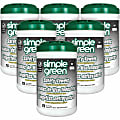 Simple Green Multi-Purpose Cleaning Safety Towels - 10" Width x 11.75" Length - Green - 75 Tub - 6 / Carton