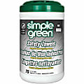 Simple Green Multi-Purpose Cleaning Safety Towels - 10" x 11.75" - Green - 75 Per Canister - 6 / Carton