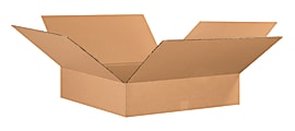 Partners Brand Flat Corrugated Boxes, 26" x 26" x 6", Kraft, Pack Of 10