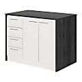 South Shore Myro 48"W Kitchen Island, Gray Oak/White