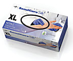 SensiCare Silk Powder-Free Nitrile Exam Gloves, X-Large, Dark Blue, 230 Gloves Per Box, Case Of 10 Boxes