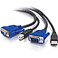 C2G 6ft USB 2.0 + SXGA KVM Cable - 6ft - Black 1 thumbnail image