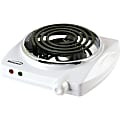 Brentwood TS-322 1000w Single Electric Burner, White - 1 x Burner - Cast Iron Cooking Surface Material 1 thumbnail image