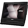 MSI PRO 16T 10M-085US All-in-One Computer - Intel Celeron 5205U Dual-core (2 Core) 1.90 GHz - 4 GB RAM - 128 GB M.2 Serial ATA/600 SSD - 15.6" HD 1366 x 768 Touchscreen Display - Desktop - Black - Intel Chip - Windows 10 Pro - Intel UHD Graphics - 65 W 1 thumbnail image
