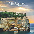 2025 BrownTrout Michigan Wild & Scenic Monthly Plastic-Free Square Wall Calendar, 12" x 12", American States, January to December 2025, 9781975475277 1 thumbnail image