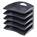Office Depot® Brand 5-Tier Horizontal Desk Organizer, Letter Size, Granite