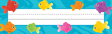 Teacher Created Resources Flat Name Plates, 3-1/2" x 11-1/2", Colorful Fish, Pack Of 36 Name Plates 1 thumbnail image